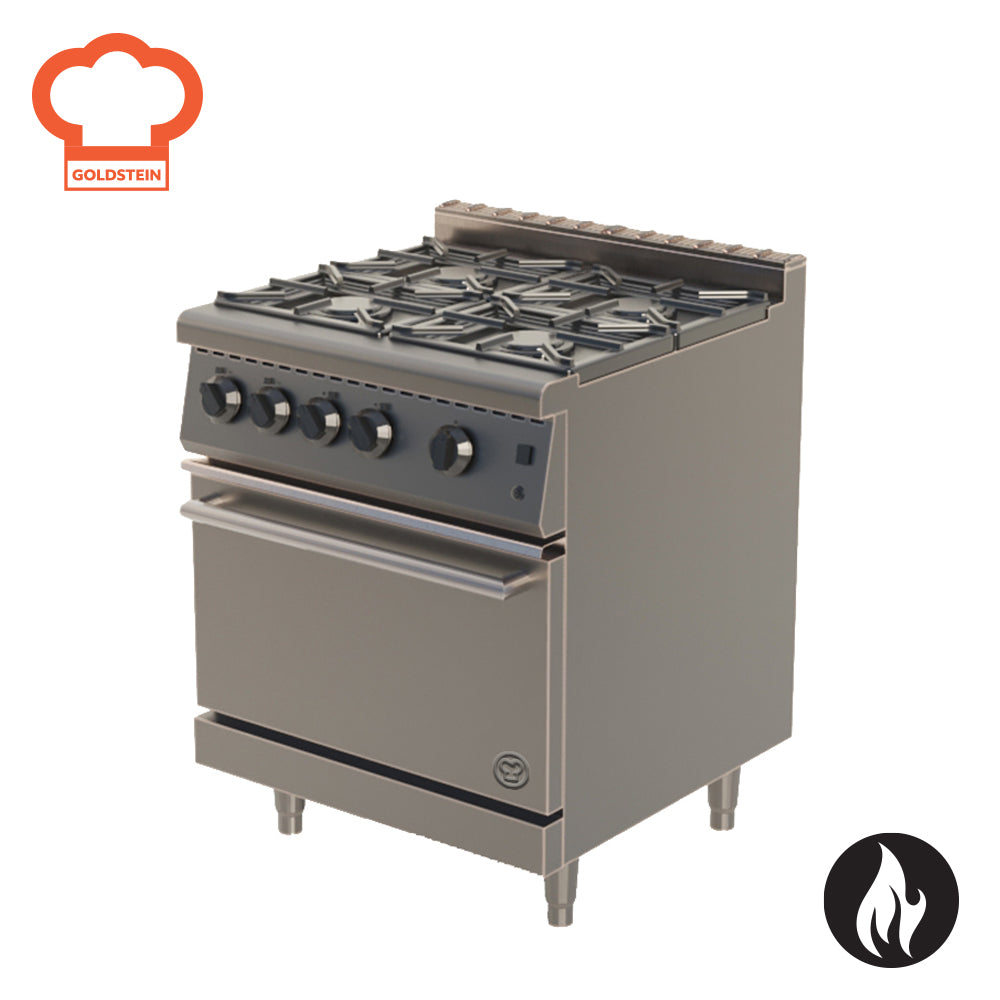 GOLDSTEIN ELECTRIC OVEN RANGE 4 burners , 530 x 500 x 290 mm fan forced gas oven 94 GR/G710FF