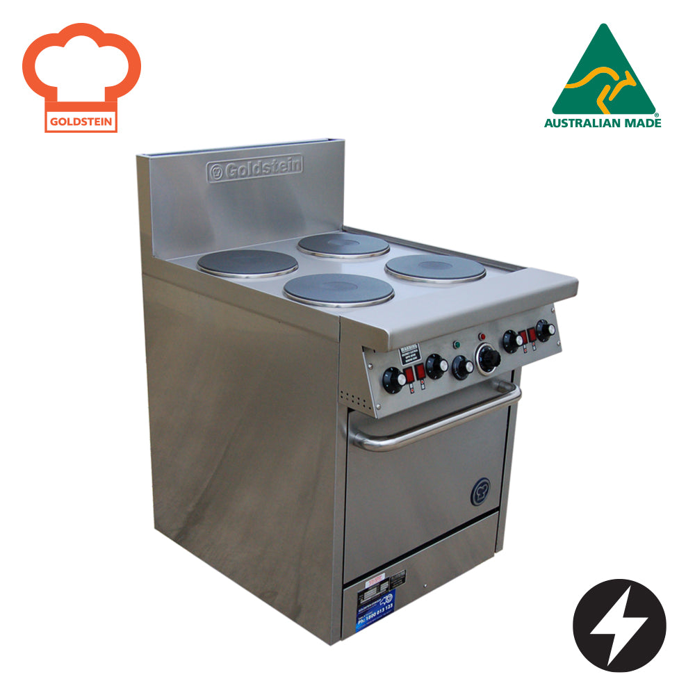 GOLDSTEIN ELECTRIC OVEN RANGE 4 x 2 kW solid plates, 505 x 560 x 355 mm oven PE4S20