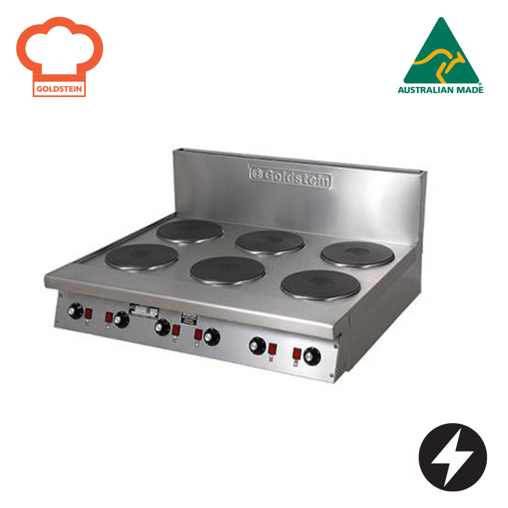 GOLDSTEIN ELECTRIC COOKTOP 6 x 2 kW solid plates, 3 phase PEB6S