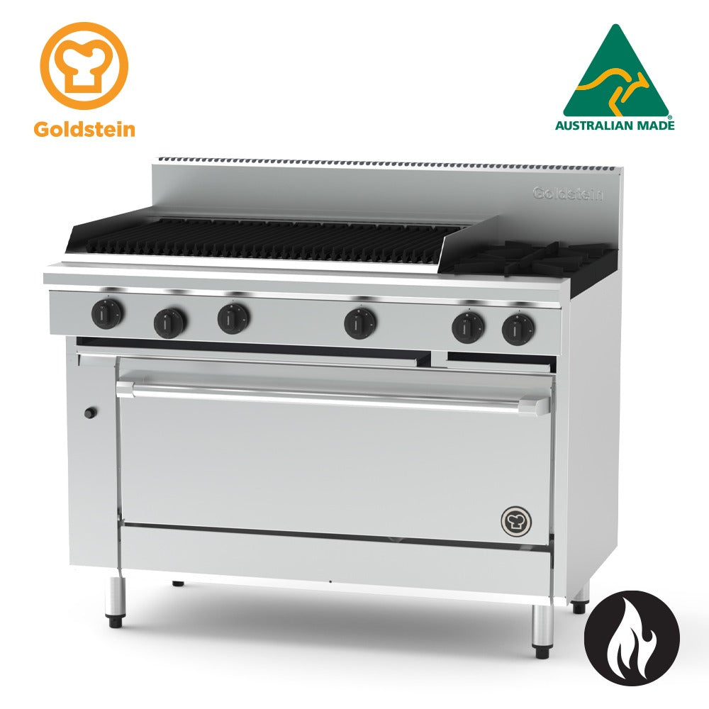 GOLDSTEIN GAS OVEN RANGE 2 burners, 914 x 510 BBQ, 40'' convection oven electric 186/180 PFC36Q240E-X