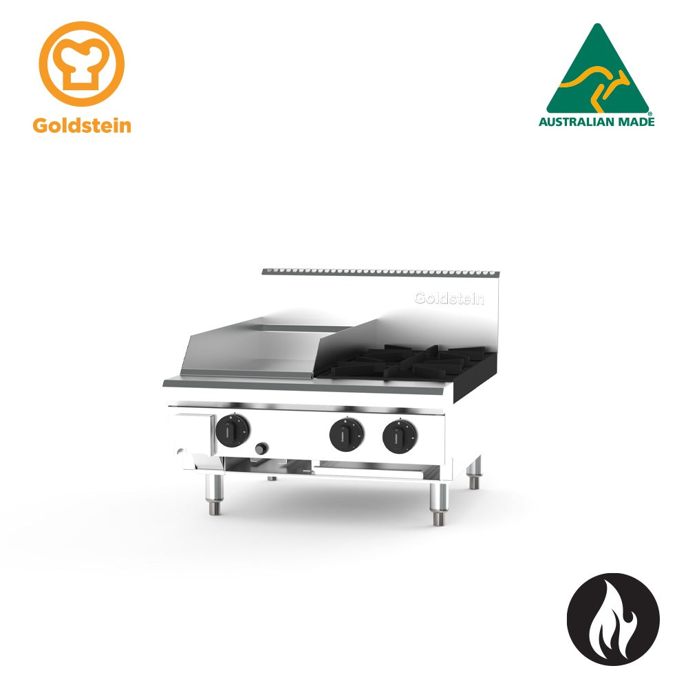 GOLDSTEIN GAS COOKTOP 2 burners, 305 x 510 BBQ 106/104 PFB12Q2-X