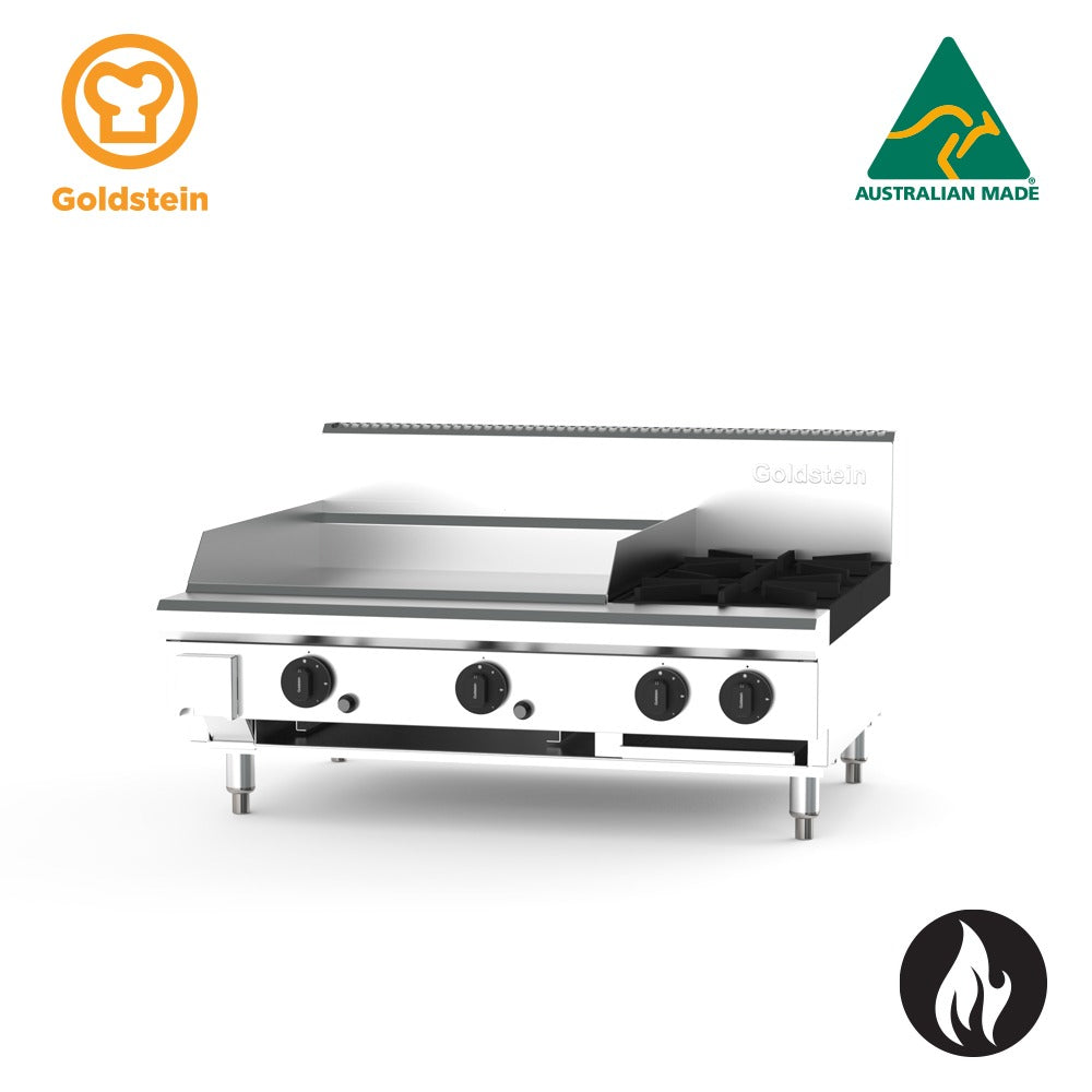 GOLDSTEIN GAS COOKTOP 2 burners, 610 x 520 x 20 mm griddle 106/106 PFB24G2-X