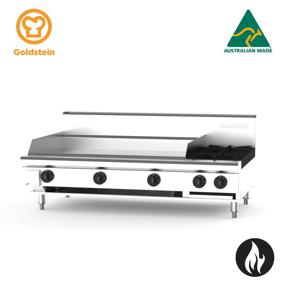 GOLDSTEIN GAS COOKTOP 2 burners, 914 x 520 x 20 mm griddle 126/126 PFB36G2-X
