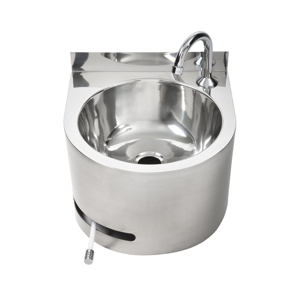 3monkeez Round Hands Free Knee Operated Basin - Timed Flow AB-KNEEHB-RT