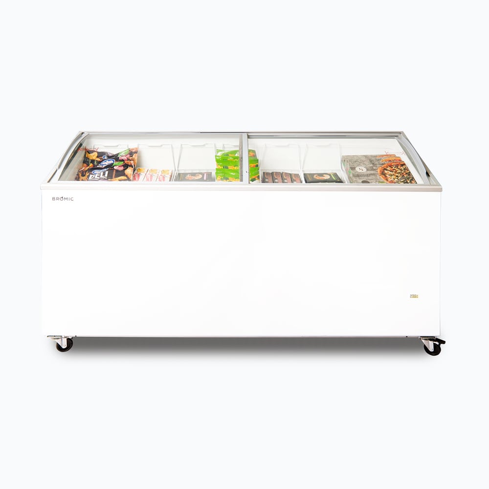 BROMIC Display Chest Freezer - 555L - Curved Glass Top 3736204-NR