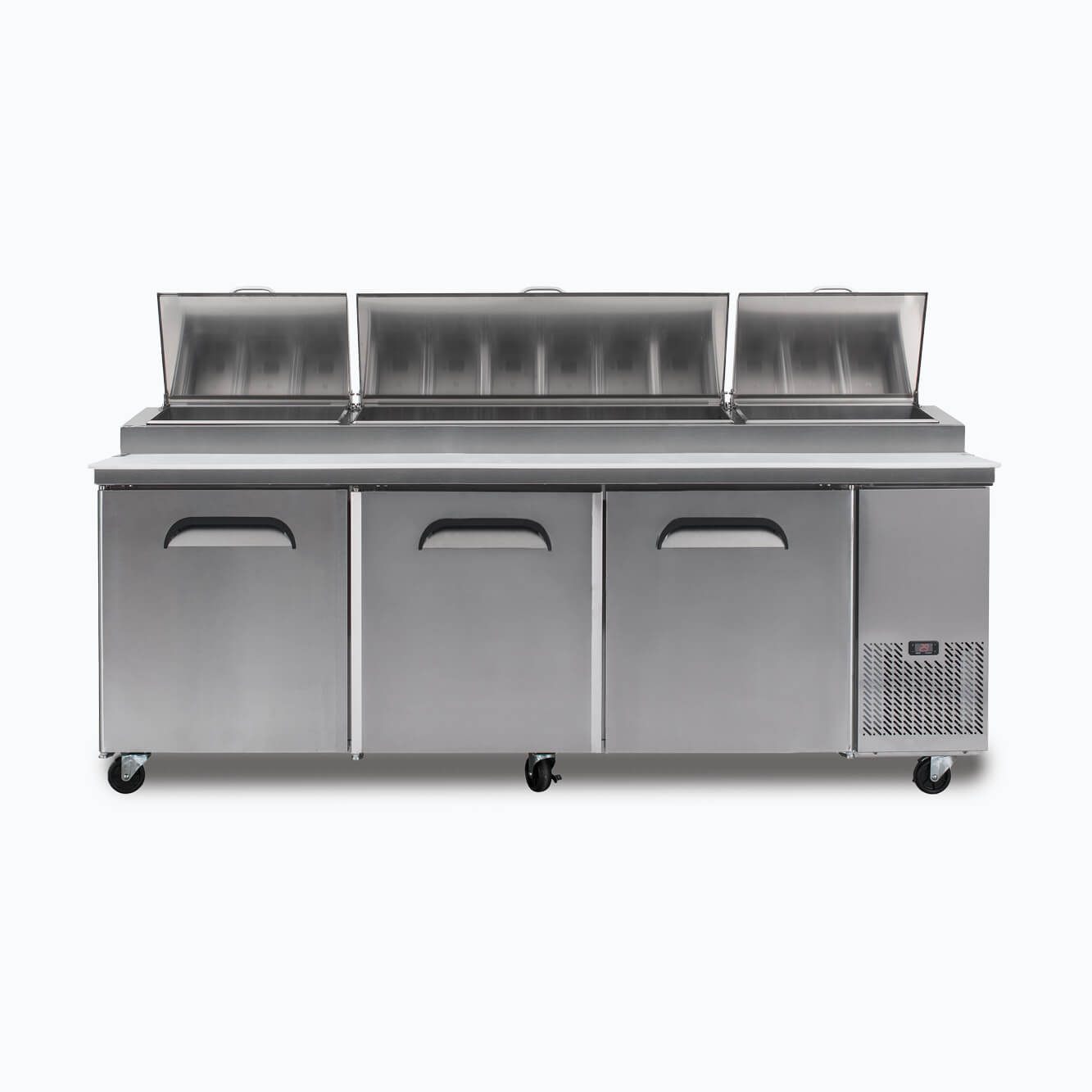 BROMIC Pizza Prep Fridge - 3 Doors - 2370mm - 12 Pans 3735802