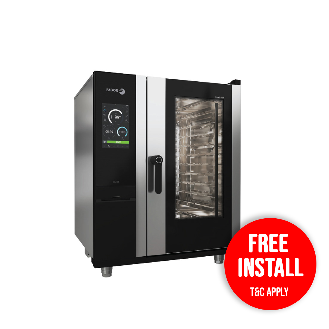Fagor Ikore 10 Tray Advanced Boiler Gas Combi Oven APW-101GRLWS