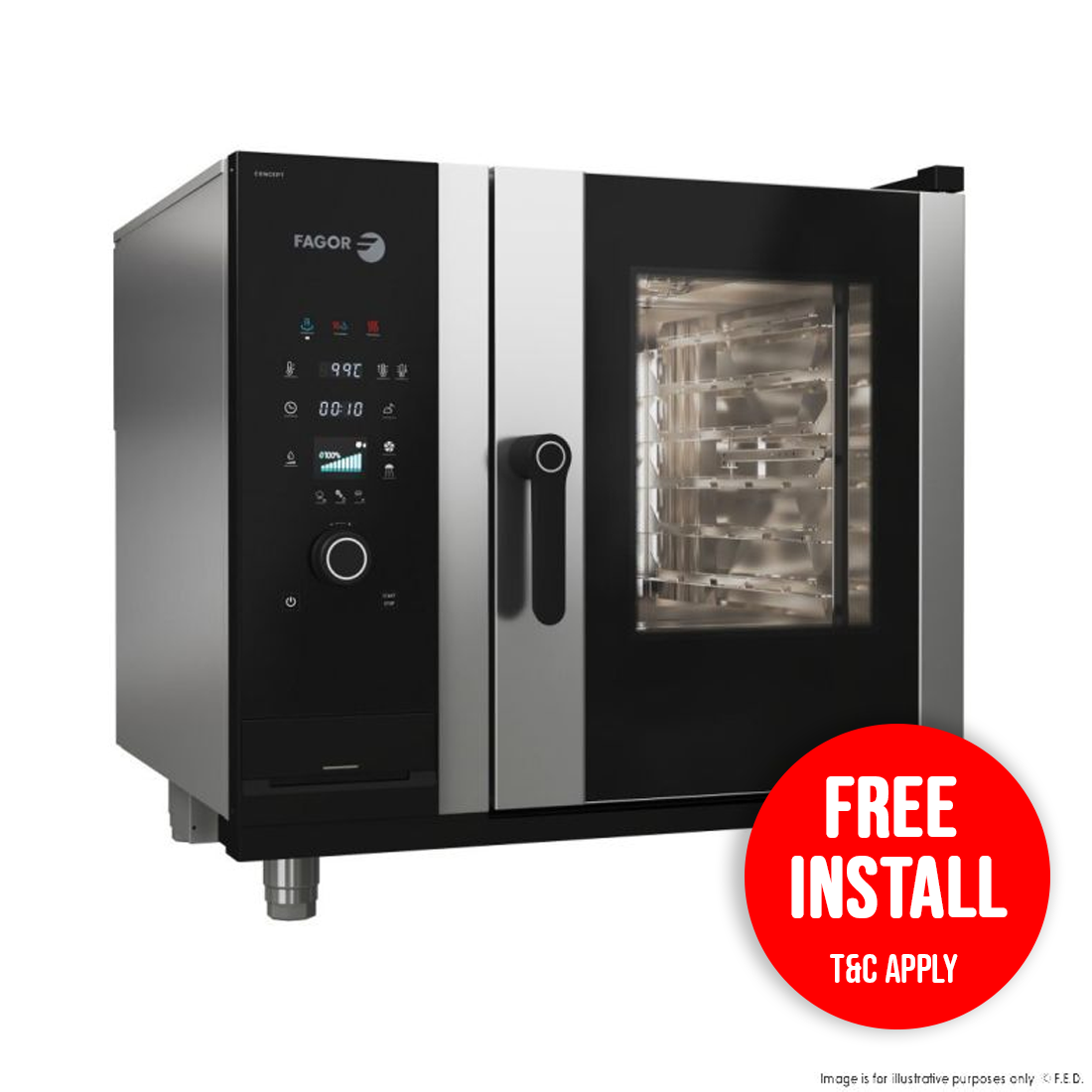 Fagor IKORE Concept 6 Trays Combi Oven CW-061ERSWS