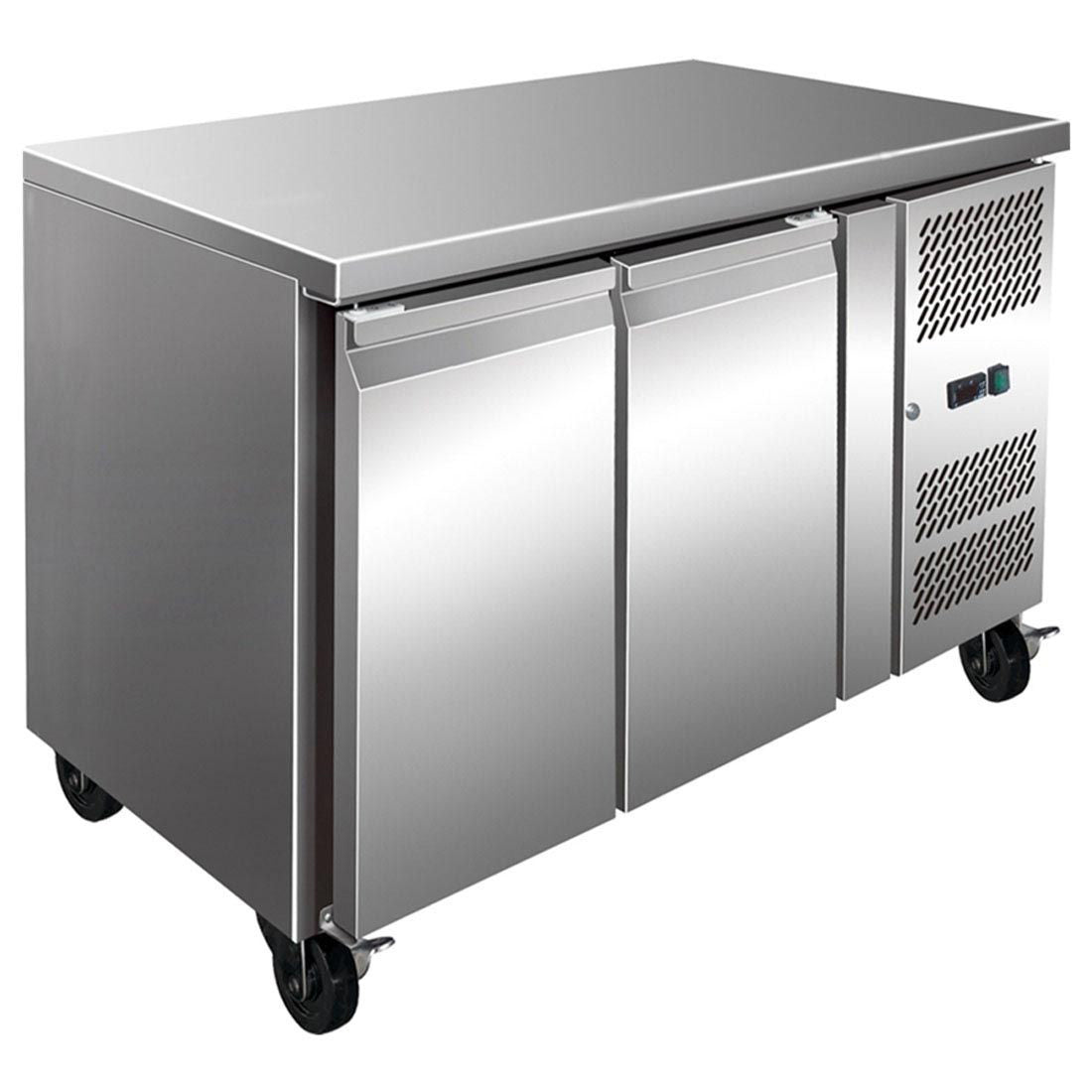 FE2100TN S/S Two Door Bench Fridge 155L
