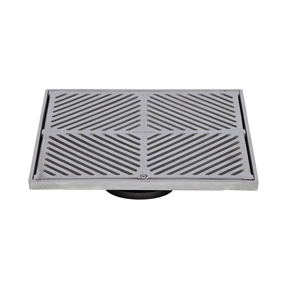 3monkeez 300mm Square Floor Waste (suits 100mm pipe) (Heel Proof) FW-300S-304