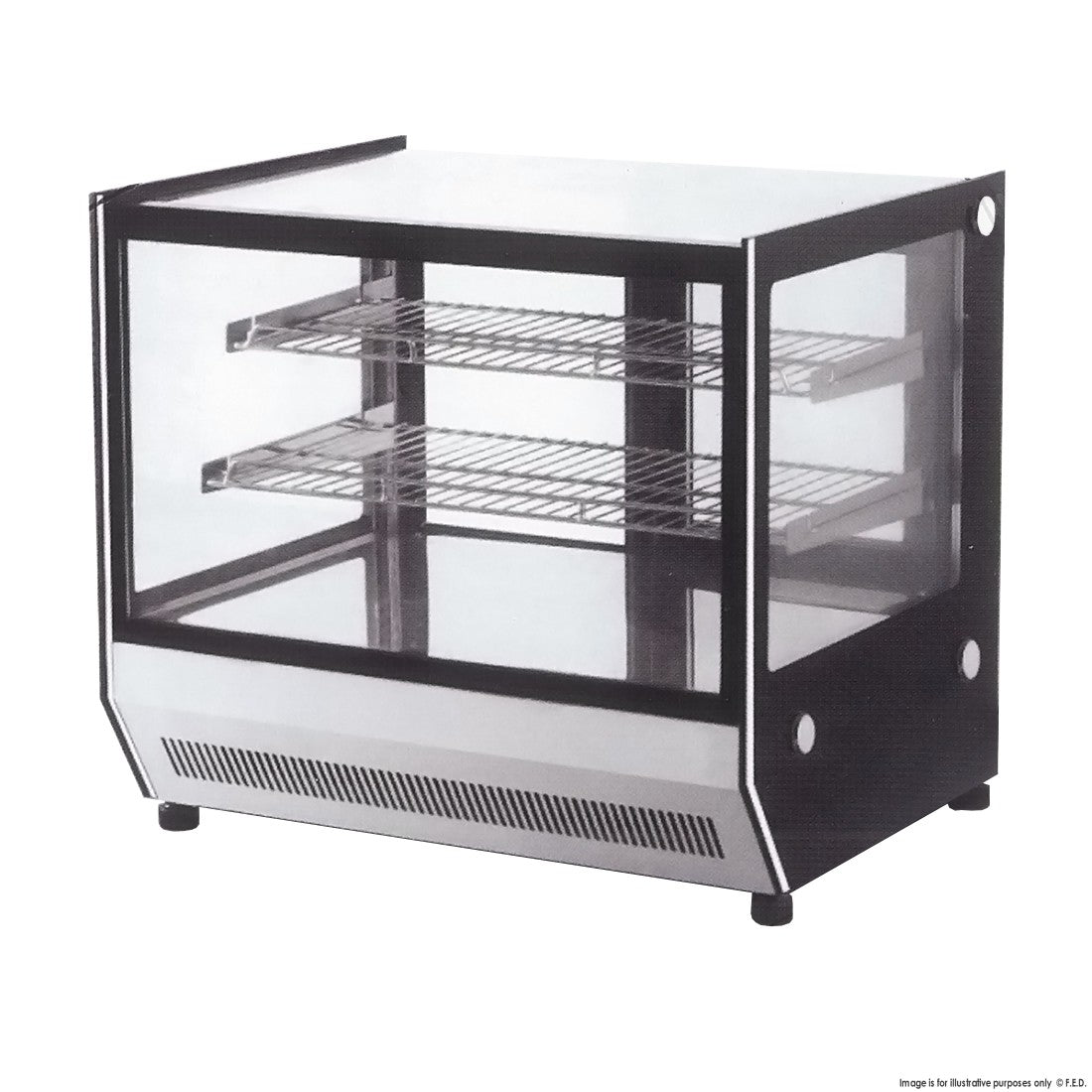 2NDs: Counter Top Square Glass Cold Food Display GN-660RT-VIC178