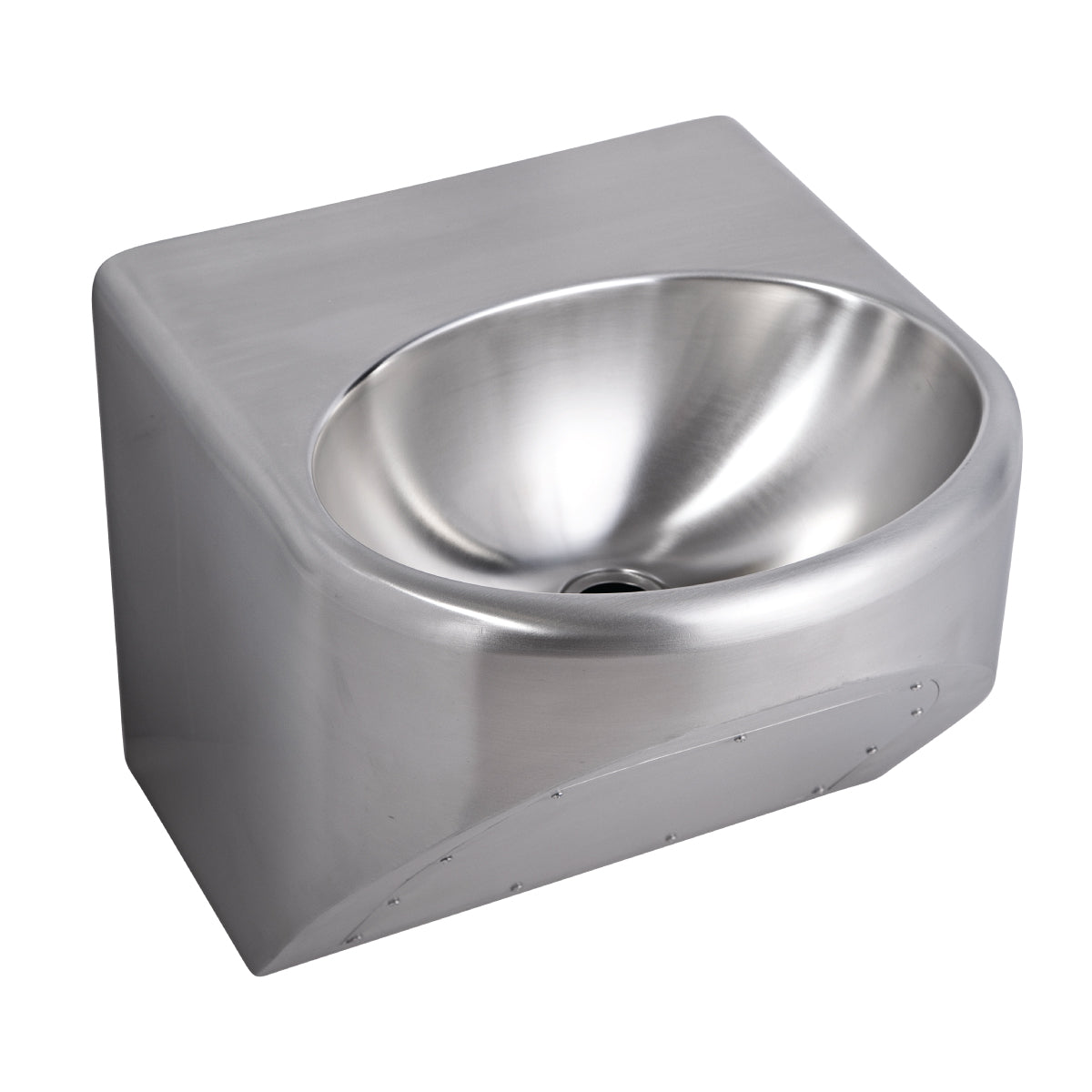 3monkeez Round Disabled Compliant Wall Mounted Stainless Steel Hand Basin HBD-R