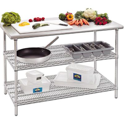 Ex-Showroom: Modular System Stainless Steel Top Utility Bench - SHSB/2-13-SA7-Jul
