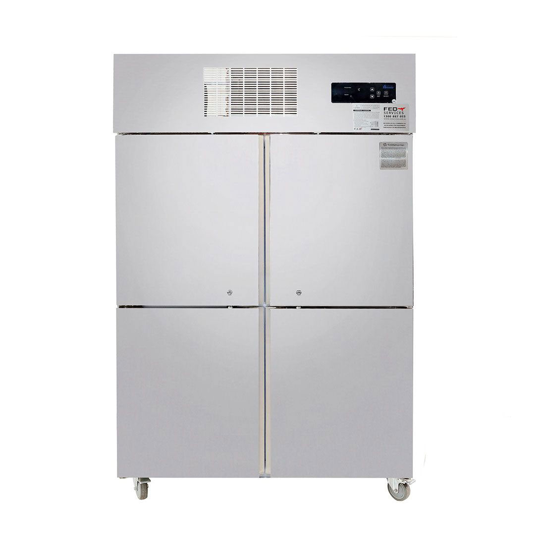 Thermaster TROPICAL 4 x Half door SS Fridge - SUC1000