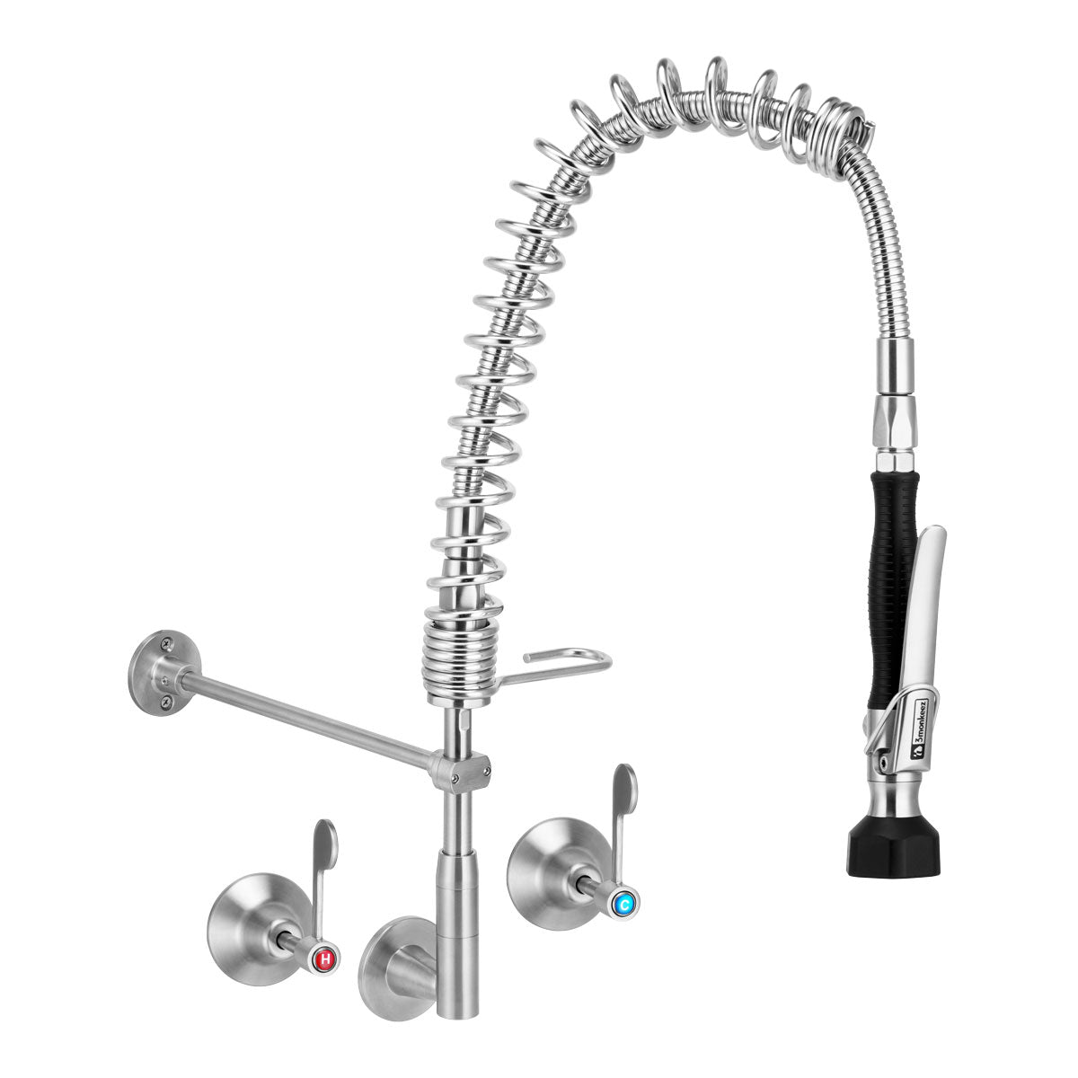 CLEANAJET Compact Stainless Steel Wall Stops And Elbow Pre Rinse Unit T-3M53810-C