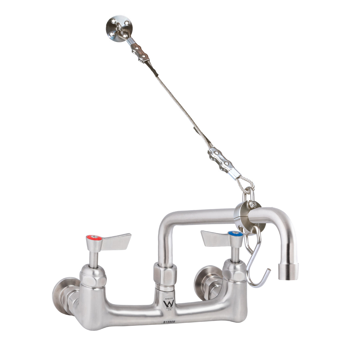 Guardian Tapware Cleaners Sink Exposed Wall Mount Body with Fixed Spout and Wall Bracket T-3MCSKIT-E08