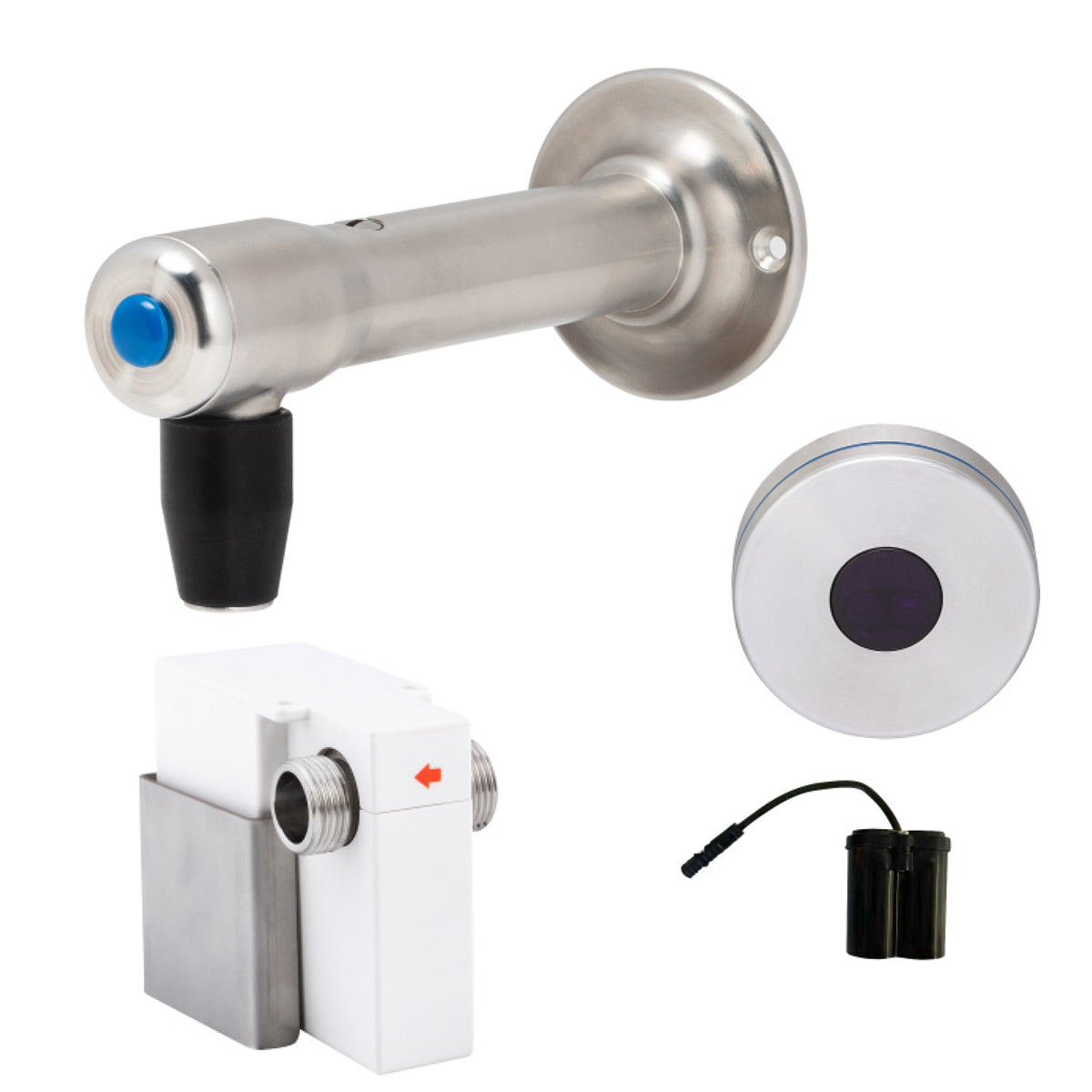 Wall Mount Bottle Filler with Bench Mount Sensor - Battery Operated  T-3MSS-BFSB