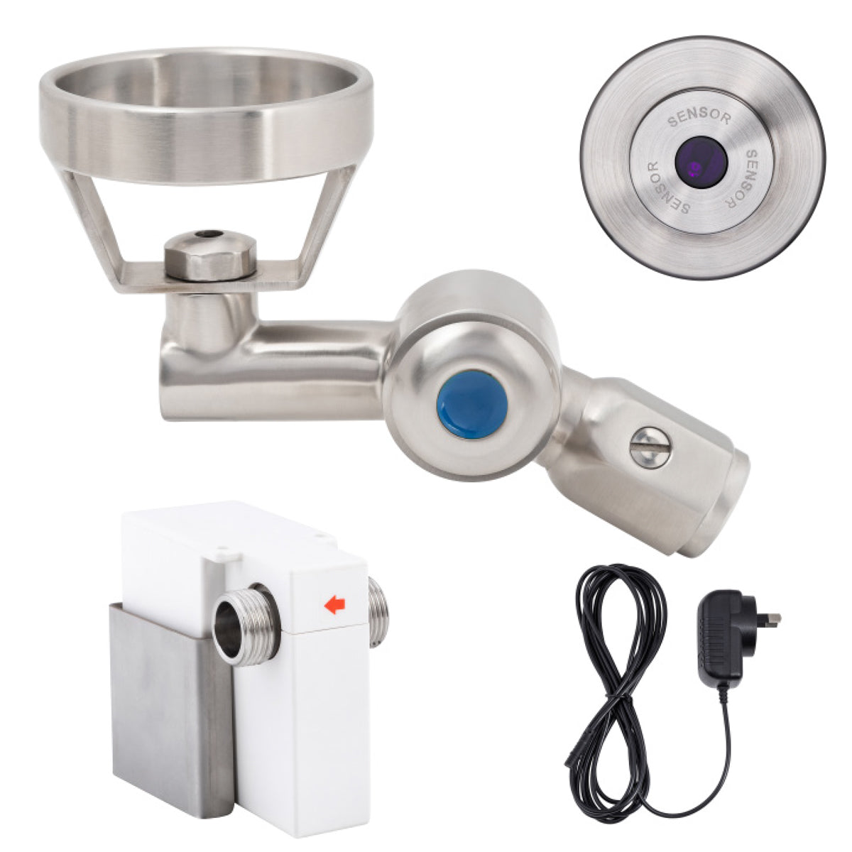 Guardian Zerotouch 45 Degree Wall-Mount Sensor Bubbler with Metal Mouthguard Mains Operated T-3MSS-BUB45SWM