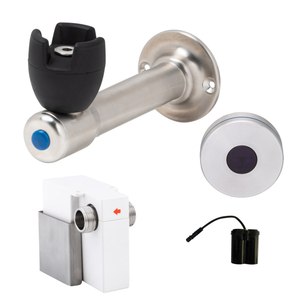 Guardian Zerotouch 90 Degree Silicone Mouthguard Bubbler with Hob-Mount Sensor Battery Operated T-3MSS-BUB90SB