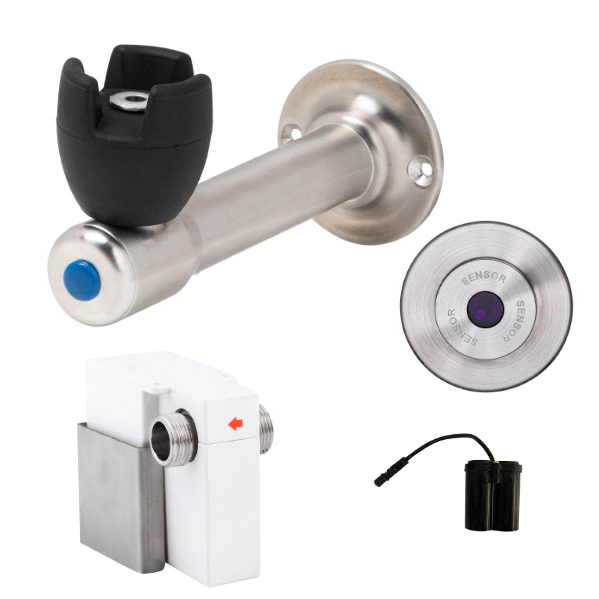 Guardian Zerotouch 90 Degree Silicone Mouthguard Bubbler with Wall-Mount Sensor Battery Operated T-3MSS-BUB90SWB