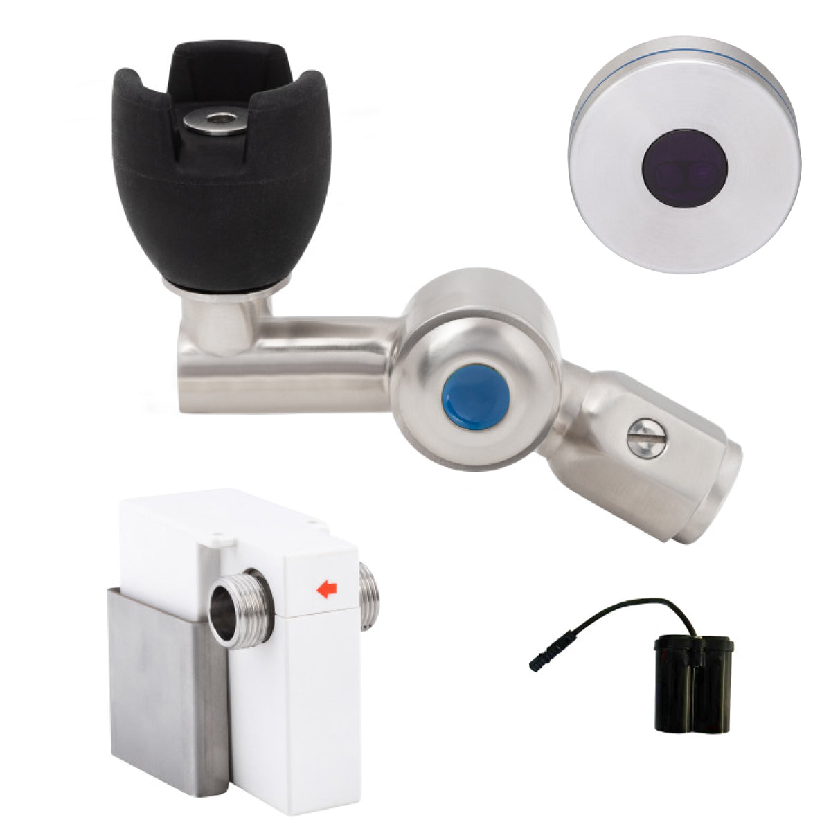 Guardian Zerotouch 45 Degree Silicone Mouthguard Bubbler with Hob-Mount Sensor Battery Operated T-3MSS-BUBS45SB