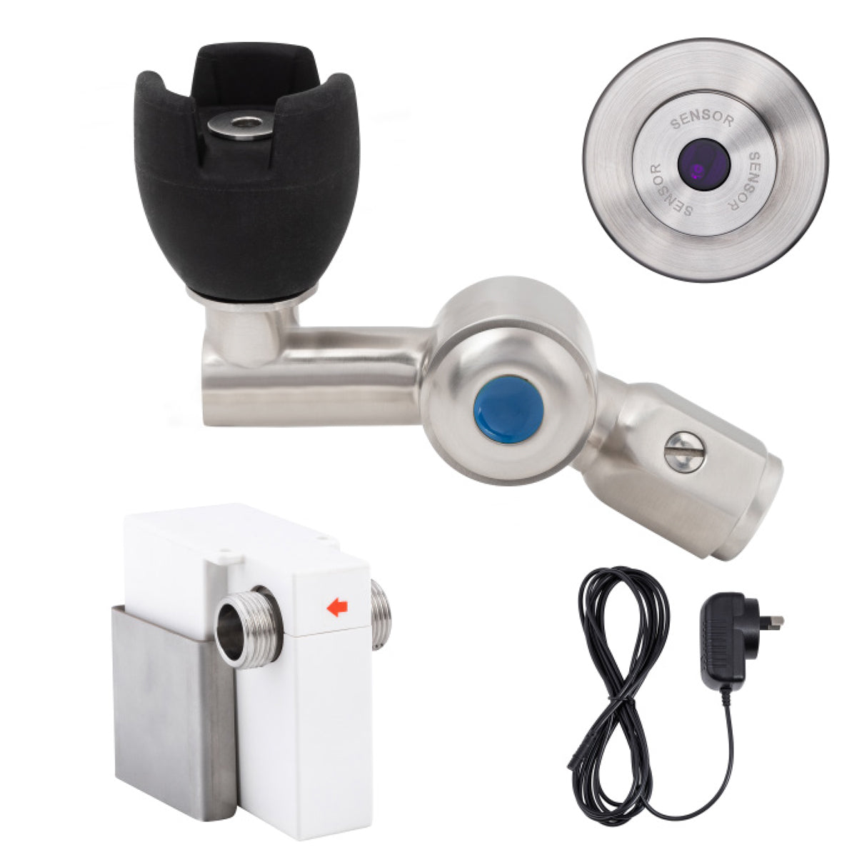 Guardian Zerotouch 45 Degree Silicone Mouthguard Bubbler with Wall-Mount Sensor Mains Operated T-3MSS-BUBS45SWM