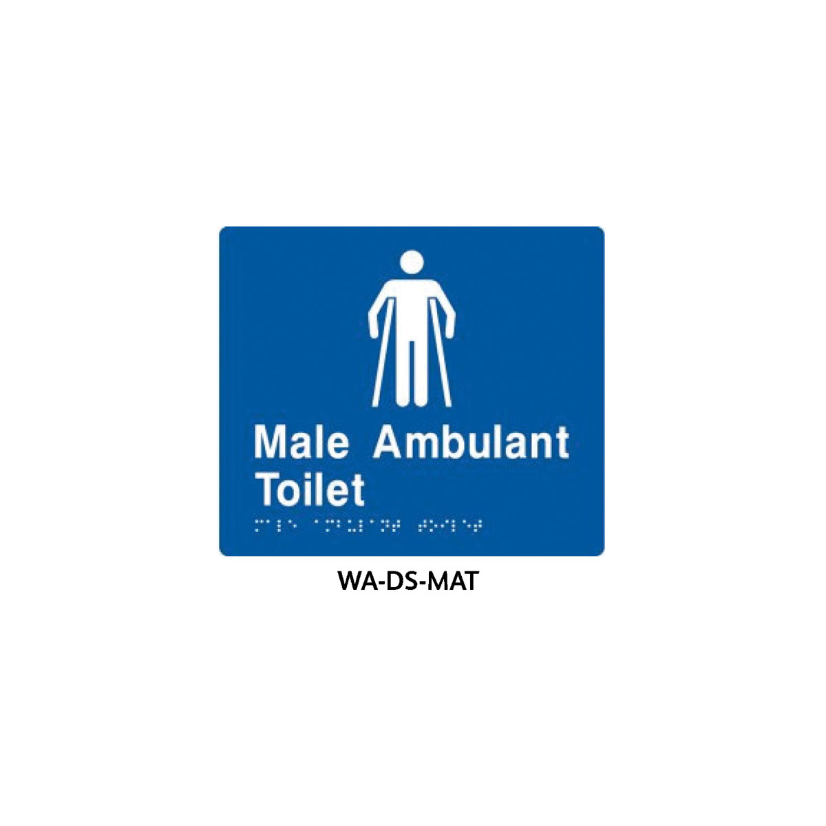 3monkeez Braille Sign Male Ambulant Toilet (Blue) WA-DS-MAT