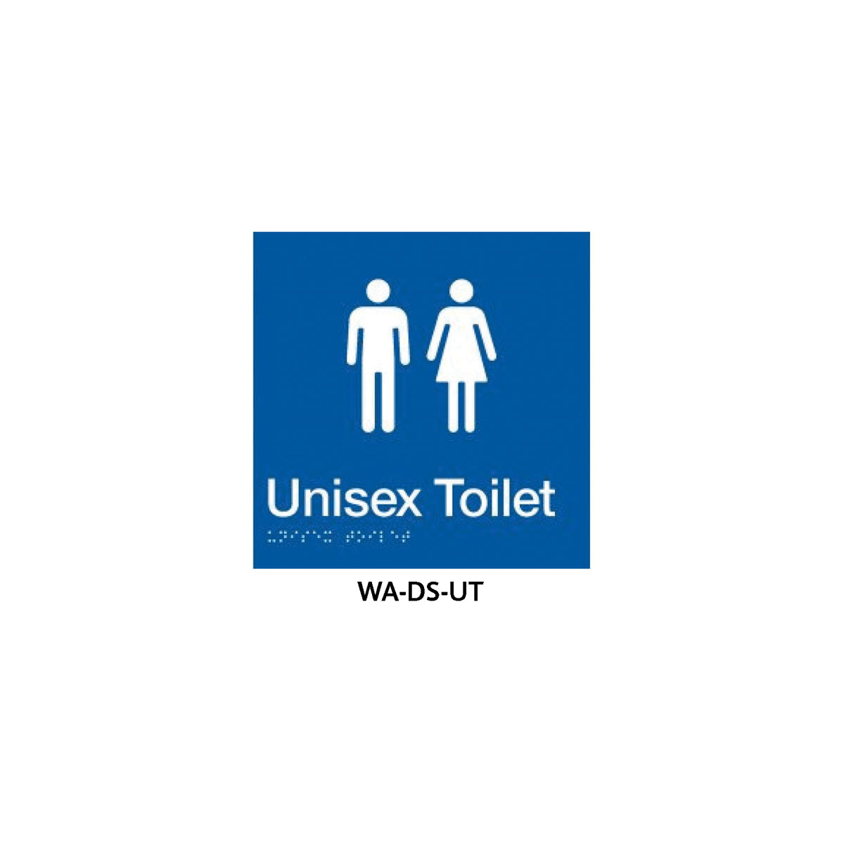 3monkeez Braille Sign Unisex Toilet (Blue) WA-DS-UT