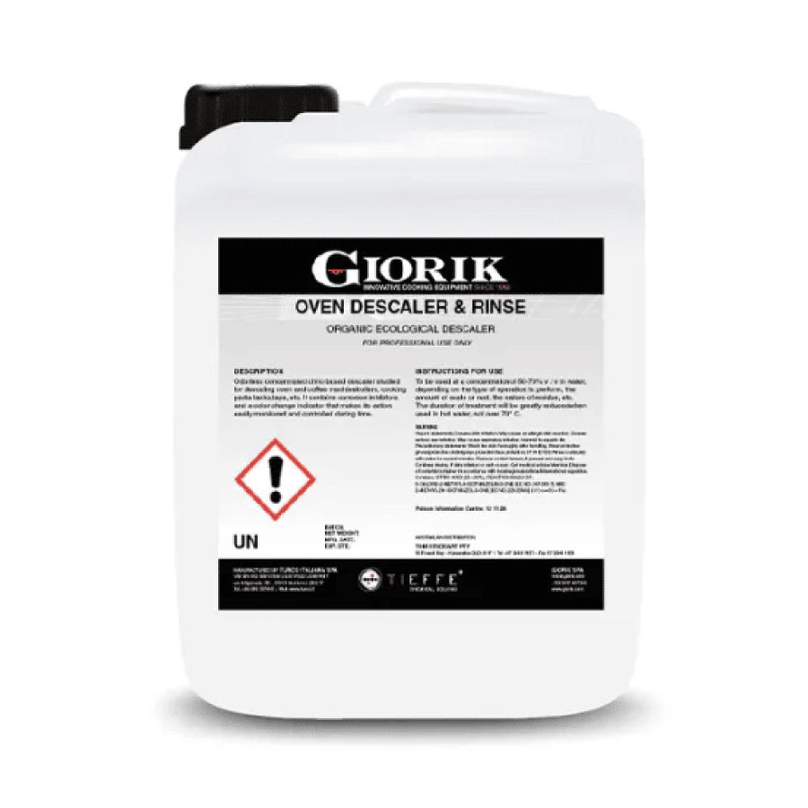 Giorik ORGANIC DESCALER & RINSE AID to suit all Giorik Combi ovens 4 x5L 28-SPGI.7080533