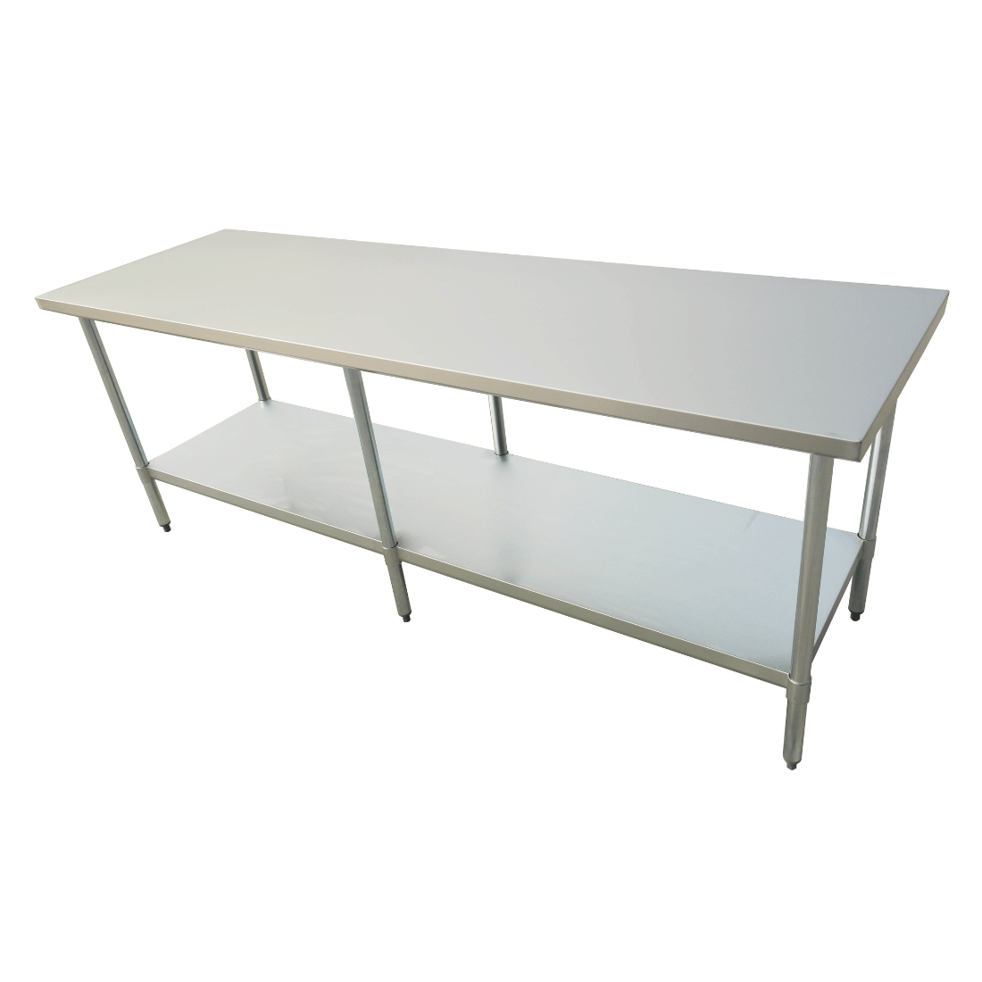 Modular Systems 2400-6-WB Economic 304 Grade Stainless Steel Table 2400x600x900 - 6 legs