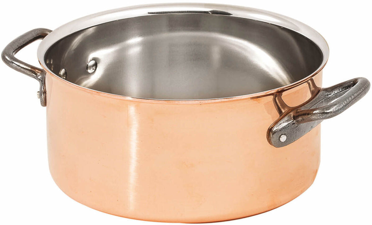 Matfer Bourgeat CASSEROLE 20CM COPPER S/S CAST 367020