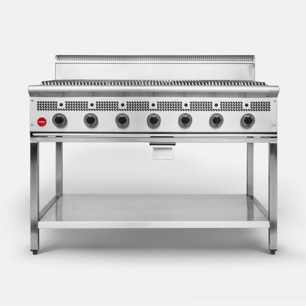 Cookon – BG1200-3G – Gas – Freestanding – 900mm Char Grill + 300 Flat Grill Plate 133 Mj/Hr