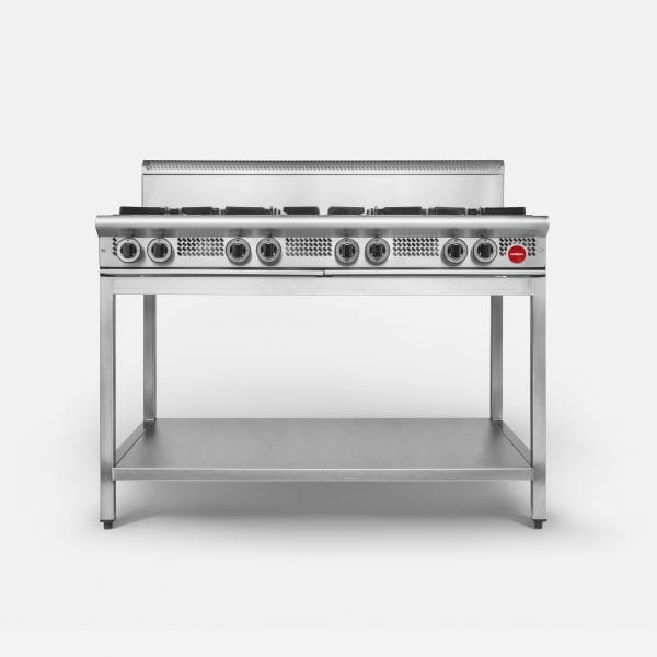 Cookon – CT8-6G – Gas – Freestanding – 4 Burner Cooktop + 600 Grill Plate + Stand 120 Mj/Hr