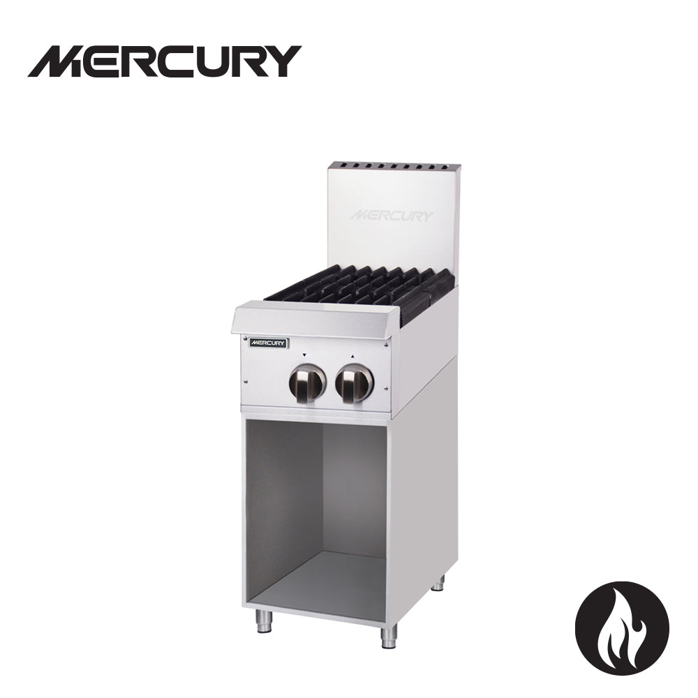 MERCURY GAS COOKTOP 2, 32MJ burners, supplied on welded enclosed cupboard stand 65 MHN-12-F