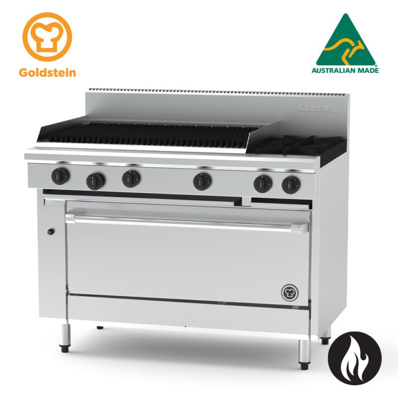 Goldstein 2 burners, 914 x 510 BBQ, 40” convection oven electric PFC36Q240E-X