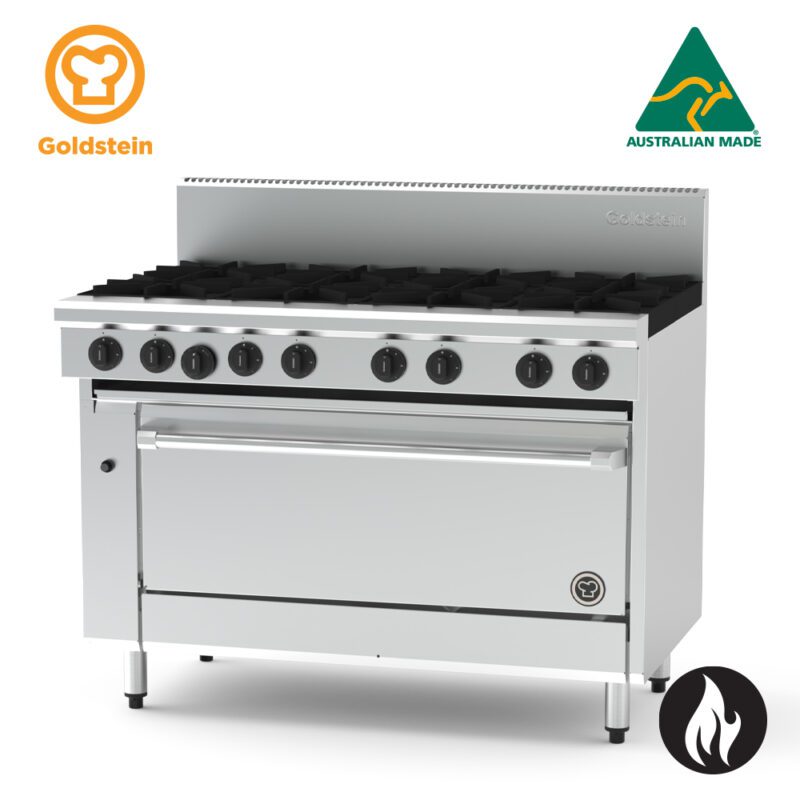 Goldstein 8 burners, 40” fan forced electric oven PF840EFF-X