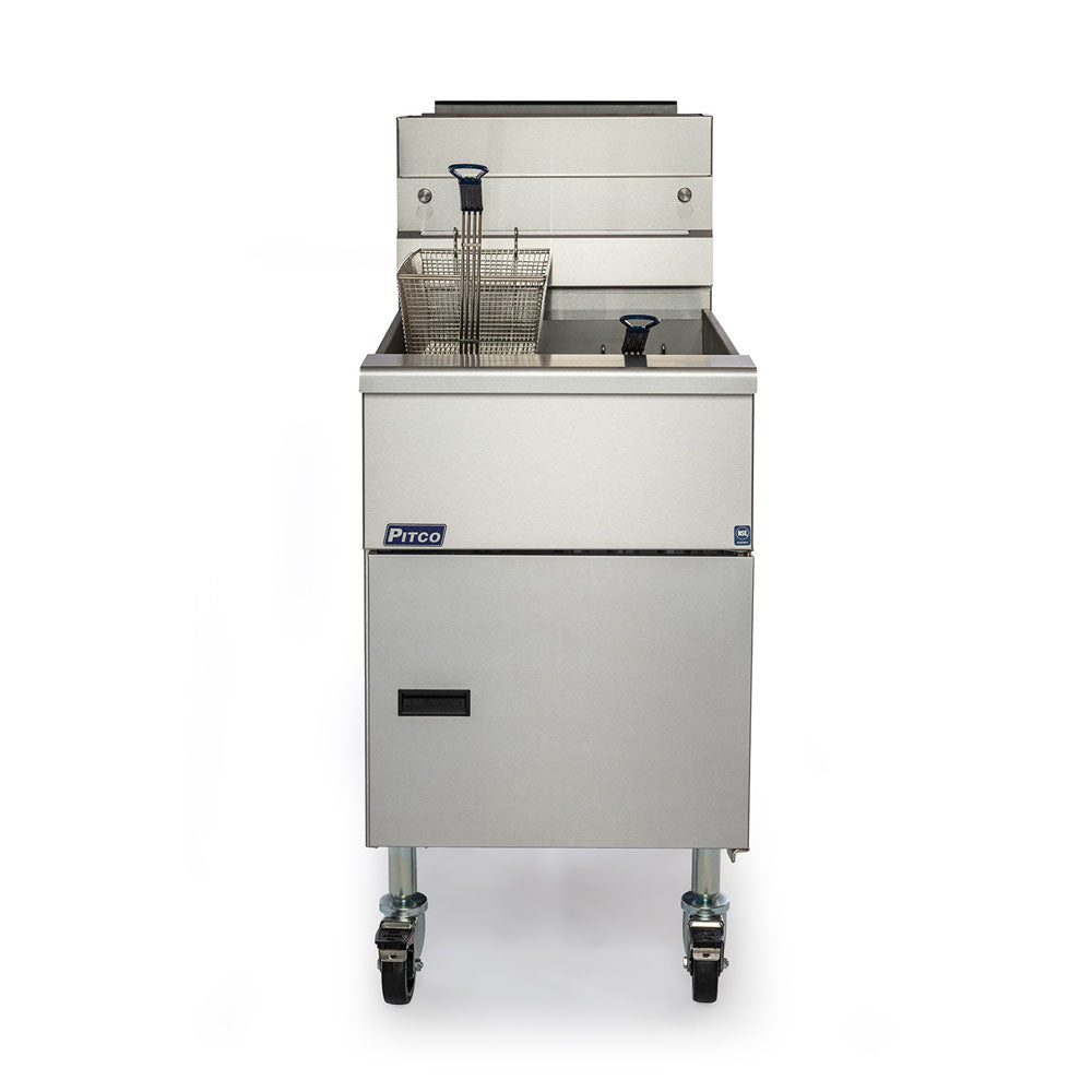 PITCO ELECTRIC SOLSTICE FRYER 3 baskets, solid state control, 9'' adjustable legs, lid, 41 l oil capacity  SE18 SSTC