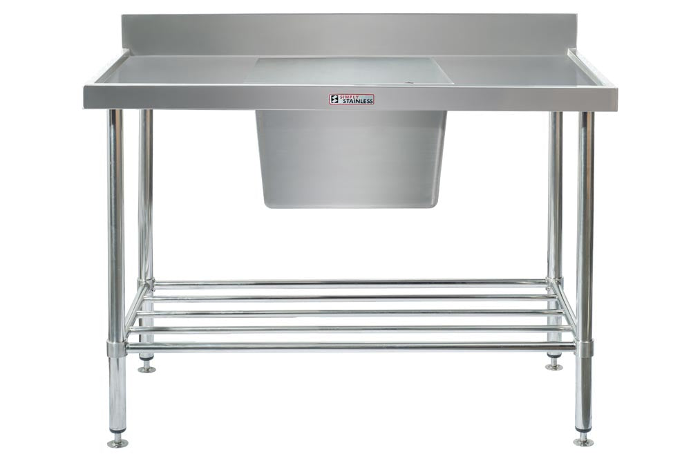 Simply Stainless Sink Bench with Splashback SS05.1500L