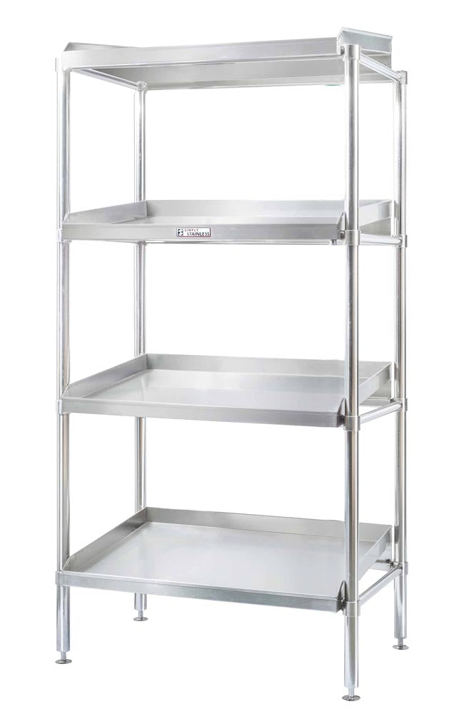 Simply Stainless Adjustable Stainless Steel 4 Tier Shelving SS17.DR.0900