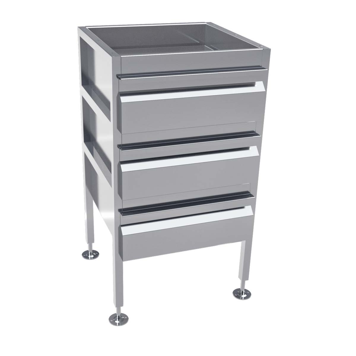 Freestanding Stainless Steel Drawer Unit (3 drawers)