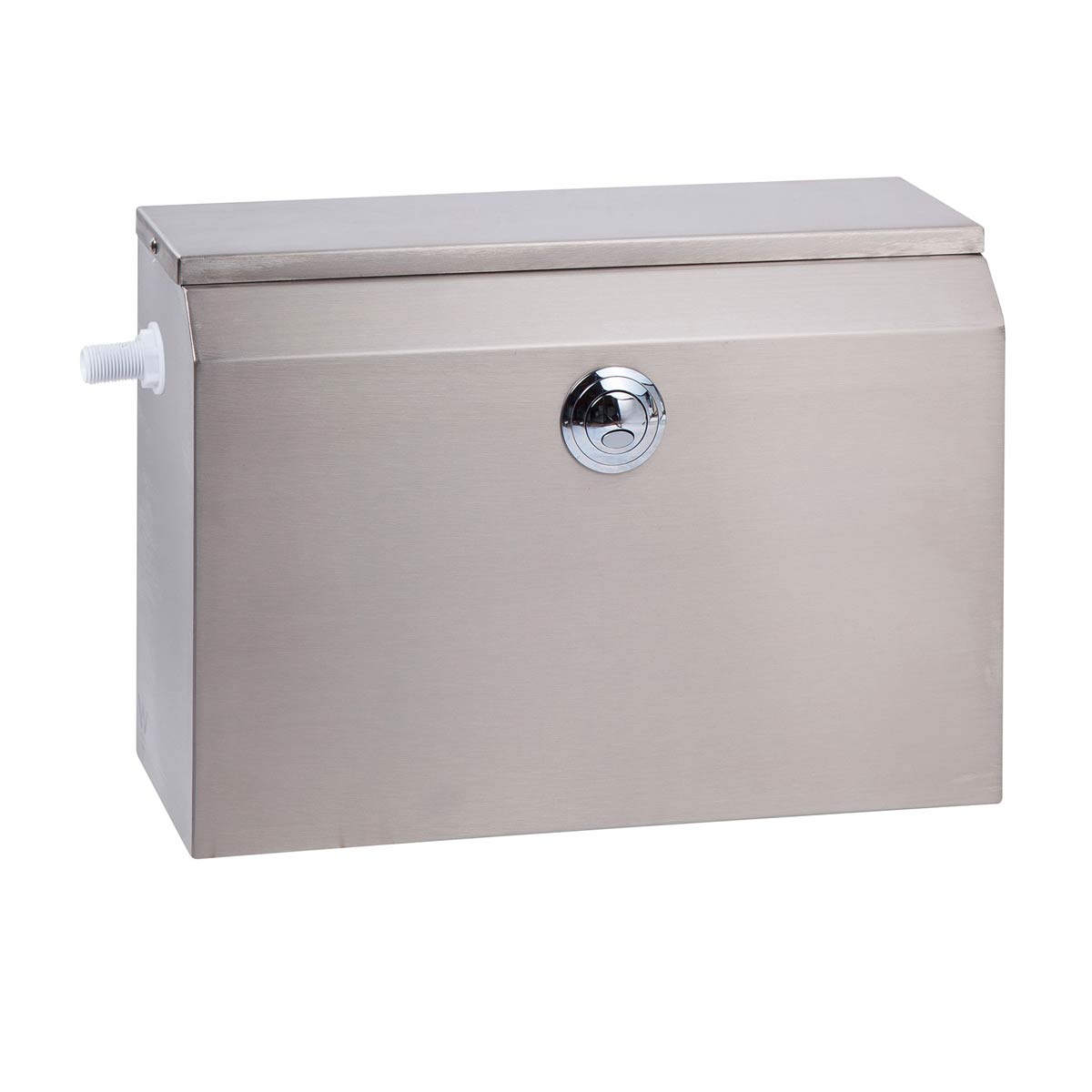 Stainless Steel Dual Flush Front Press Cistern with Left Side Entry