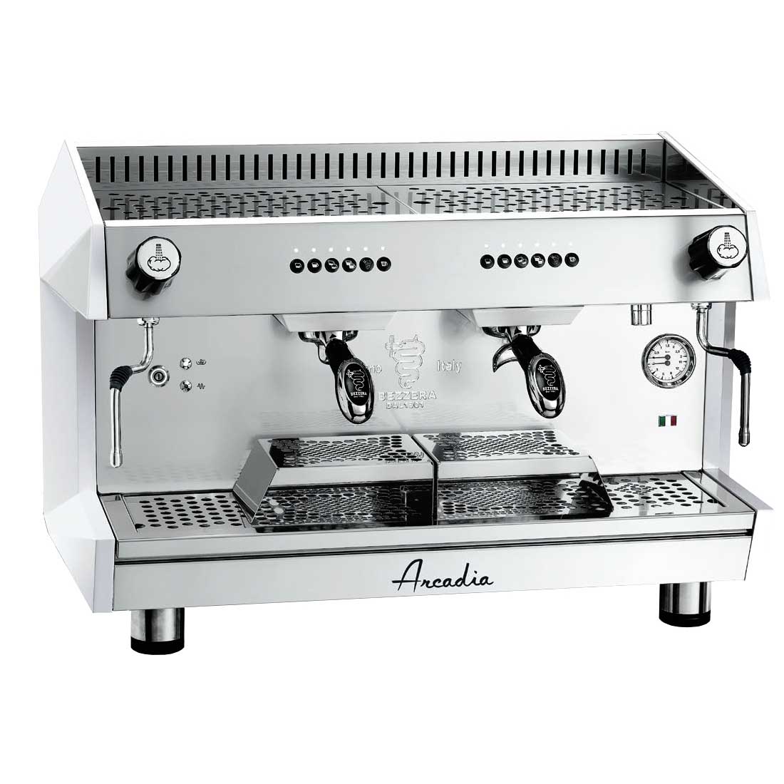 Bezzera ARCADIA Professional Espresso coffee machine SS polish white 2 Group - ARCADIA-G2