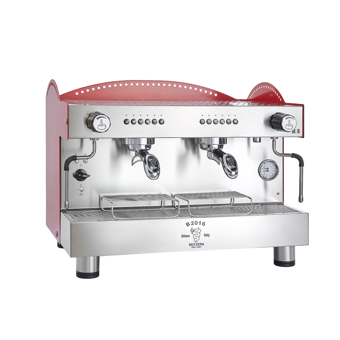 Bezzera Bezzera 3L Red 2-Group Professional Espresso Machine BZB2016R2DE