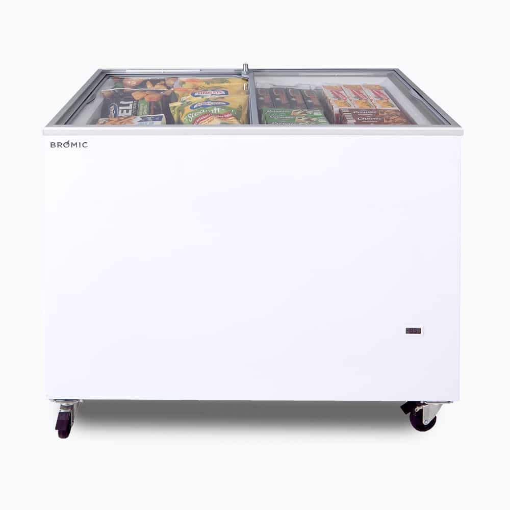 BROMIC Display Chest Freezer - 296L - Flat Glass Top 3735309-NR