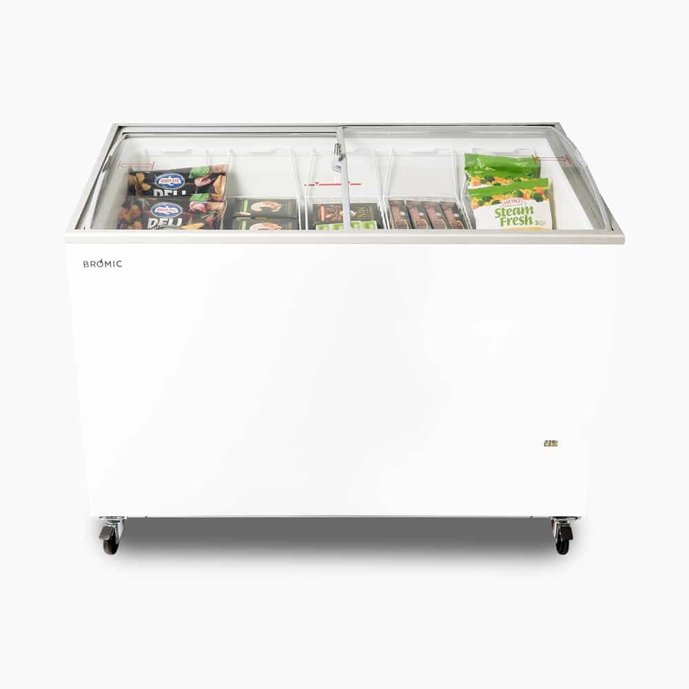 BROMIC Display Chest Freezer - 352L - Curved Glass Top 3735303-NR