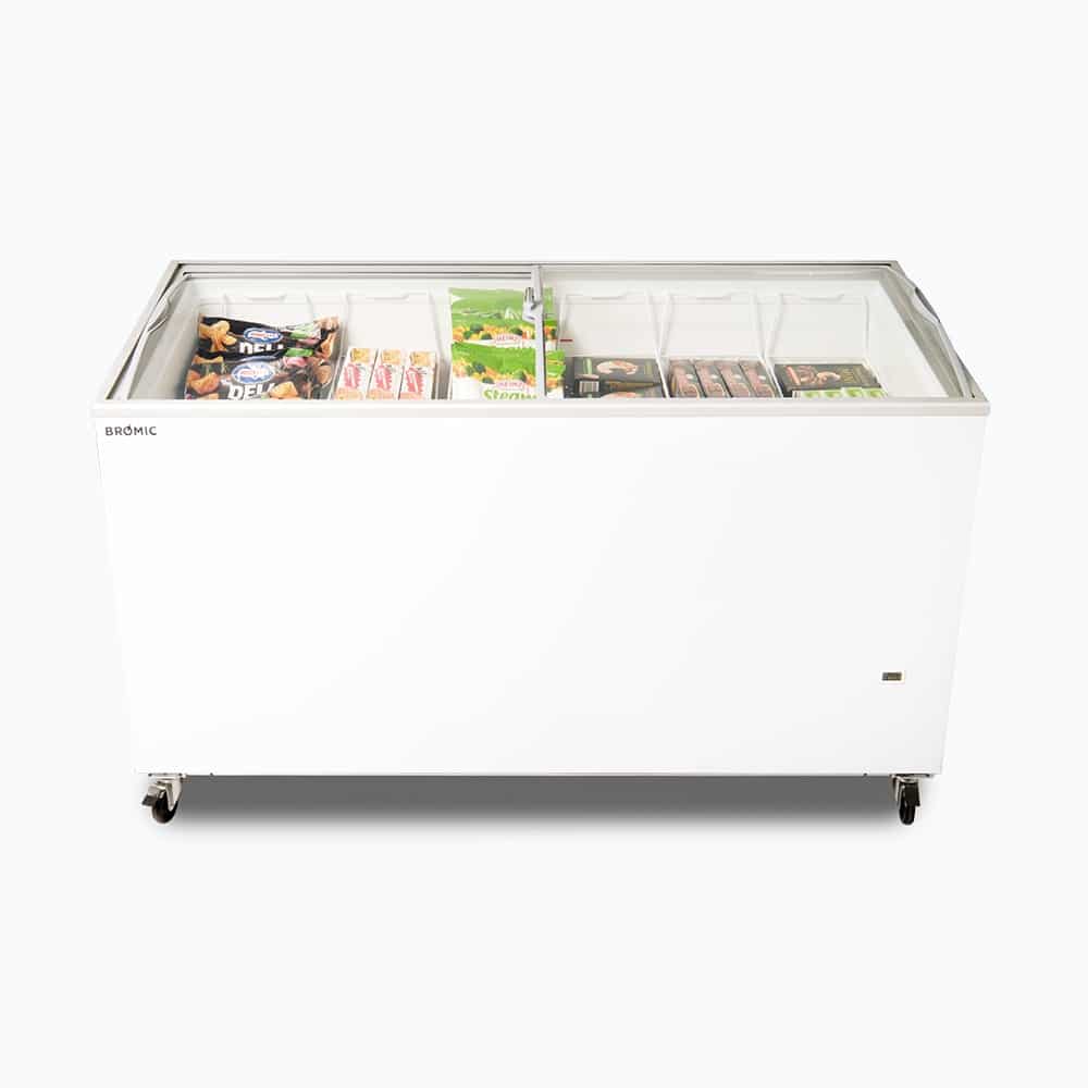 BROMIC Display Chest Freezer - 427L - Curved Glass Top 3736203-NR