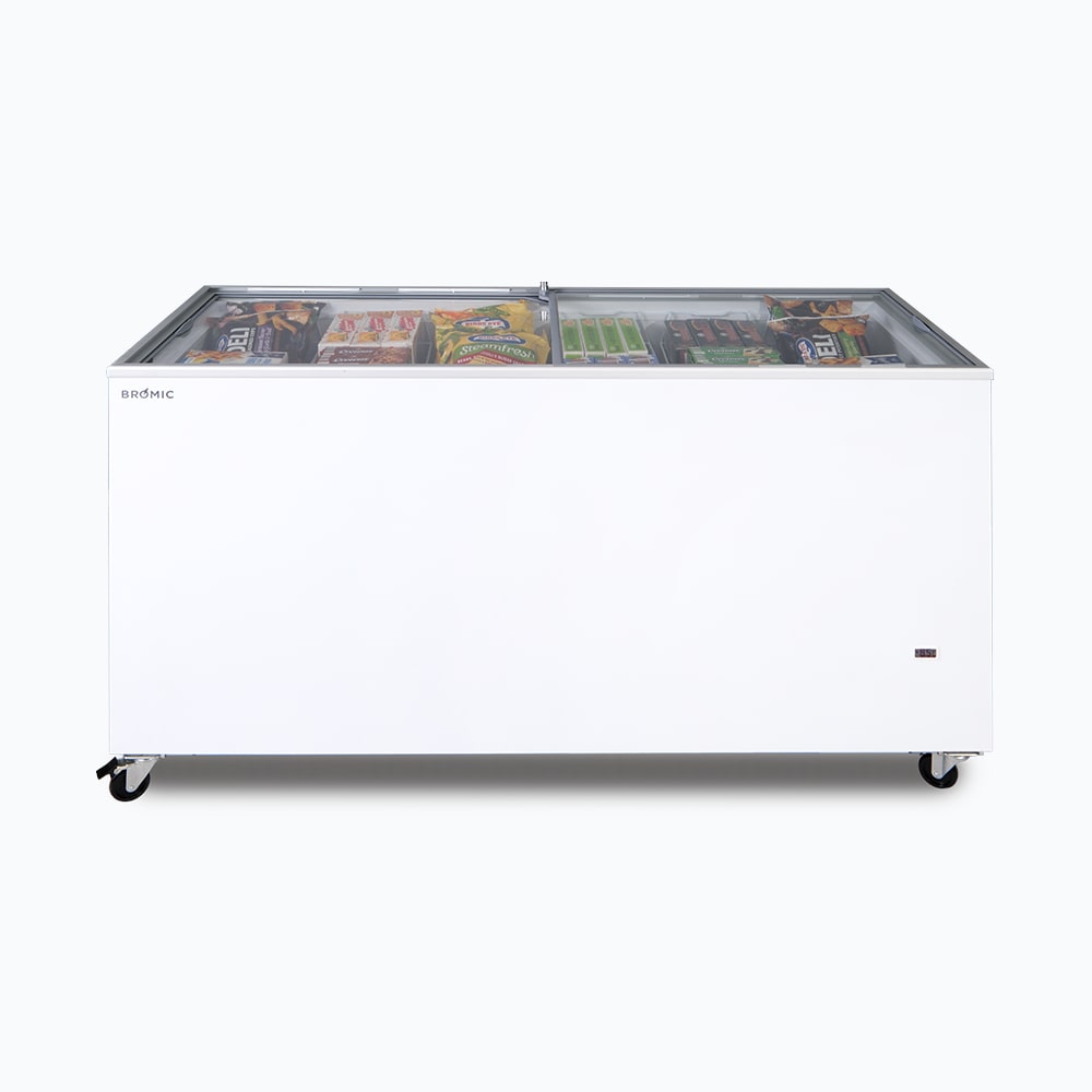 BROMIC Display Chest Freezer - 491L - Flat Glass Top 3735304-NR