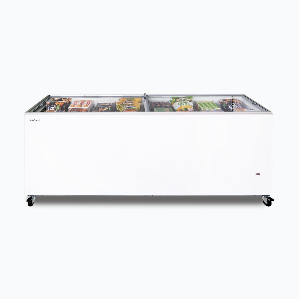 BROMIC Display Chest Freezer - 670L - Flat Glass Top 3735305-NR