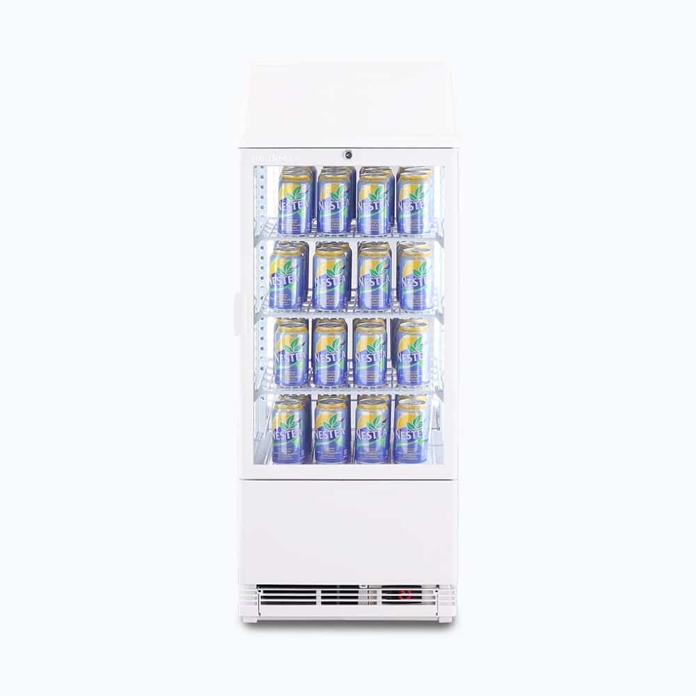 BROMIC Countertop Fridge - 78L - 1 Door - Flat Glass - White 3735131-NR