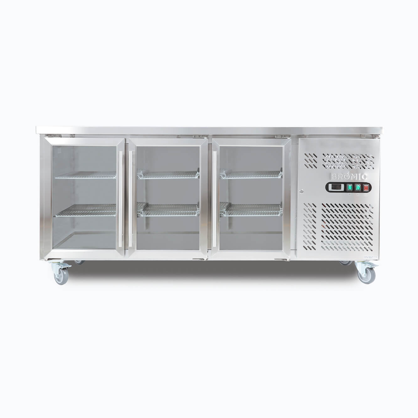 BROMIC Under Bench Display Fridge - 417L - 3 Doors - Glass 3735211-NR